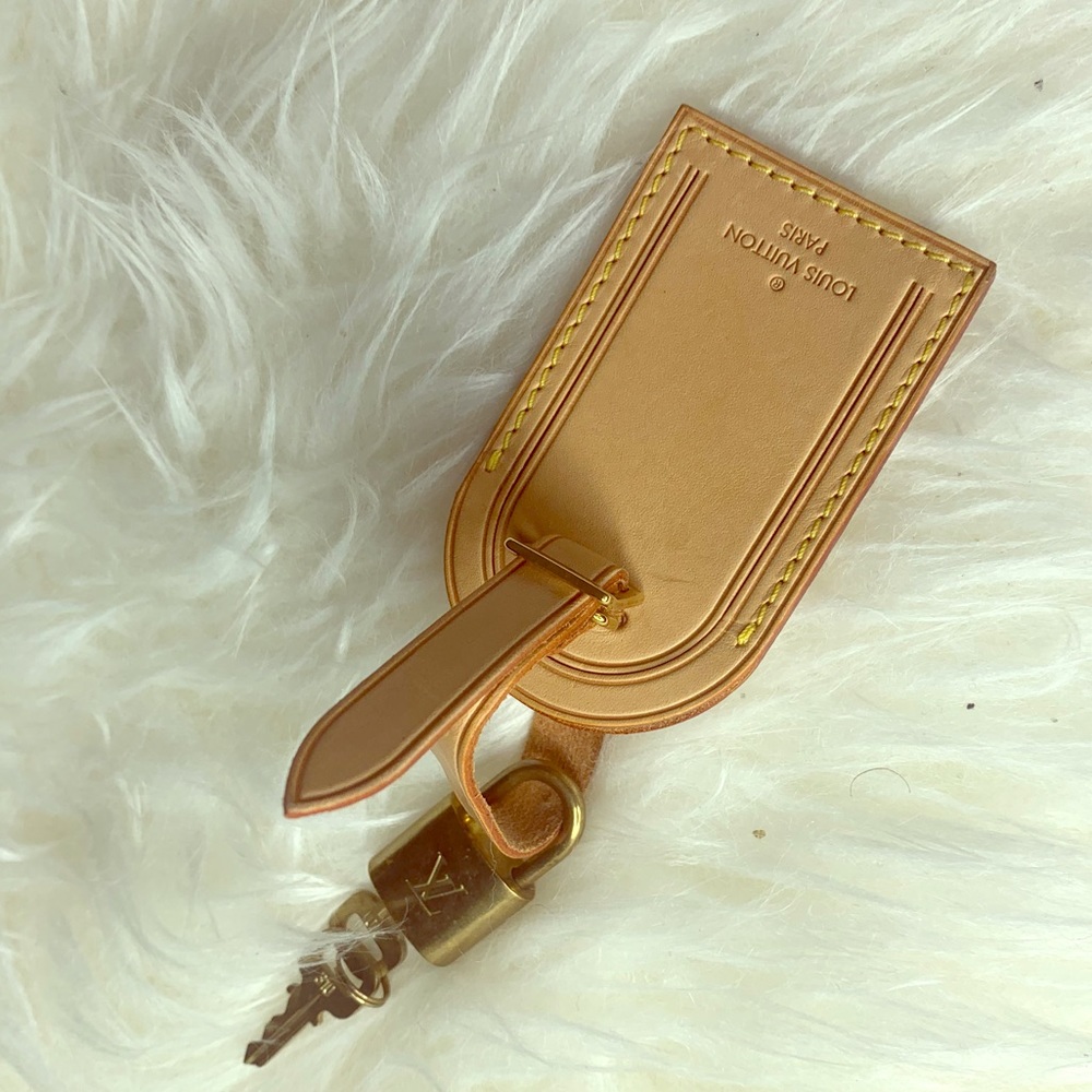 Authentic Louis Vuitton Luggage Tag with Key